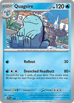 Quagsire card from SVP Black Star Promos, number 156/225