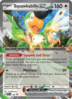 Squawkabilly ex card from SVP Black Star Promos, number 160/225
