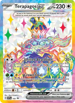 Terapagos ex card from SVP Black Star Promos, number 165/225