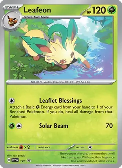 Leafeon card from SVP Black Star Promos, number 170/225