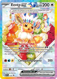 Eevee ex card from SVP Black Star Promos, number 174/225