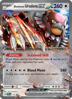 Bloodmoon Ursaluna ex card from SVP Black Star Promos, number 177/225