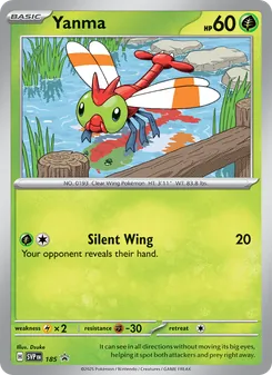 Yanma card from SVP Black Star Promos, number 185/225