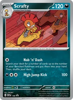 Scrafty card from SVP Black Star Promos, number 188/225