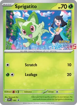 Sprigatito card from SVP Black Star Promos, number 191/225