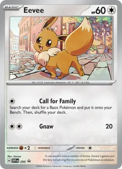 Eevee card from SVP Black Star Promos, number 200/225