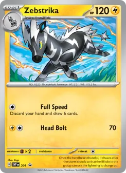 Zebstrika card from SVP Black Star Promos, number 201/225