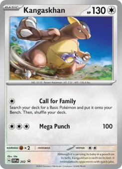Kangaskhan card from SVP Black Star Promos, number 202/225