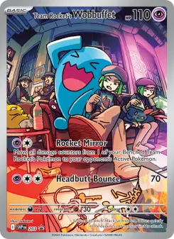 Team Rocket's Wobbuffet card from SVP Black Star Promos, number 203/225