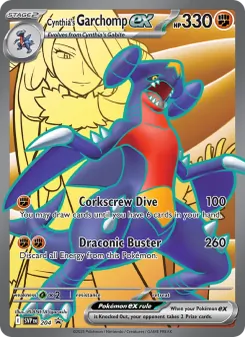 Cynthia's Garchomp ex card from SVP Black Star Promos, number 204/225