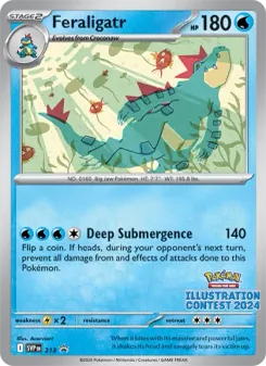 Feraligatr card from SVP Black Star Promos, number 213/225