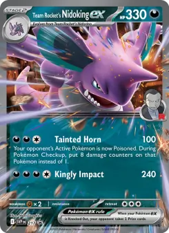 Team Rocket's Nidoking ex card from SVP Black Star Promos, number 217/225