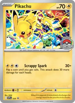 Pikachu card from SVP Black Star Promos, number 225/225