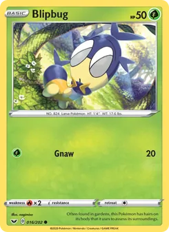 Blipbug card from Sword & Shield, number 16/202