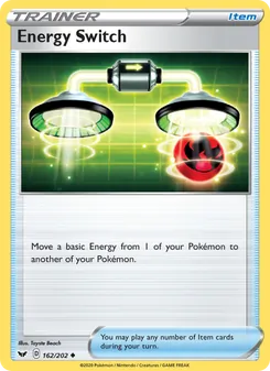 Energy Switch card from Sword & Shield, number 162/202