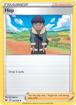 Hop card from Sword & Shield, number 165/202