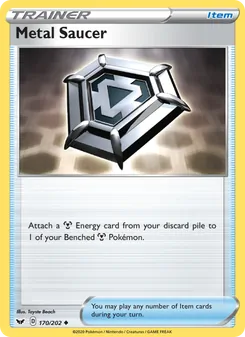 Metal Saucer card from Sword & Shield, number 170/202