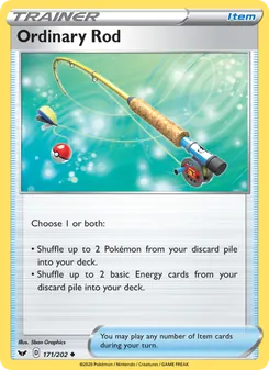 Ordinary Rod card from Sword & Shield, number 171/202