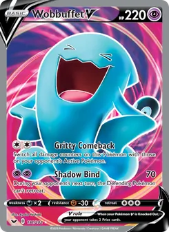 Wobbuffet V card from Sword & Shield, number 191/202