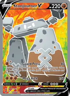 Stonjourner V card from Sword & Shield, number 193/202
