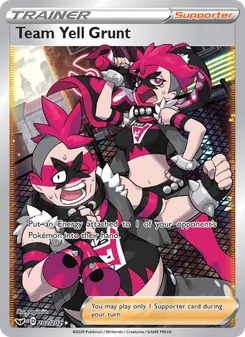 Team Yell Grunt card from Sword & Shield, number 202/202