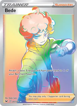 Bede card from Sword & Shield, number 207/202