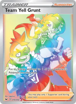 Team Yell Grunt card from Sword & Shield, number 210/202