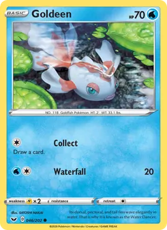 Goldeen card from Sword & Shield, number 46/202