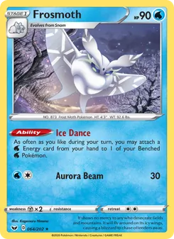 Frosmoth card from Sword & Shield, number 64/202