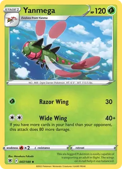 Yanmega card from Astral Radiance, number 007/189