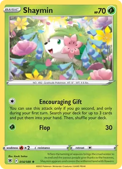 Shaymin card from Astral Radiance, number 014/189