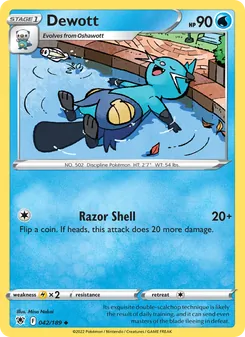 Dewott card from Astral Radiance, number 042/189