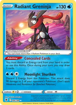Radiant Greninja card from Astral Radiance, number 046/189