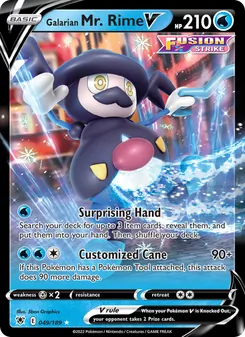 Galarian Mr. Rime V card from Astral Radiance, number 049/189