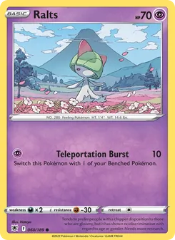 Ralts card from Astral Radiance, number 060/189