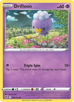 Drifloon card from Astral Radiance, number 063/189