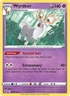 Wyrdeer card from Astral Radiance, number 069/189