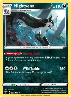 Mightyena card from Astral Radiance, number 096/189