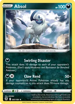 Absol card from Astral Radiance, number 097/189