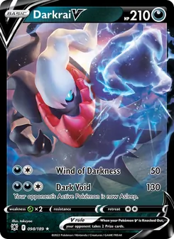 Darkrai V card from Astral Radiance, number 098/189