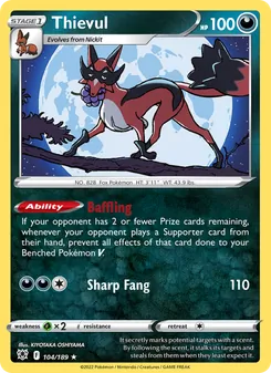 Thievul card from Astral Radiance, number 104/189
