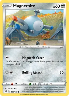 Magnemite card from Astral Radiance, number 105/189