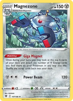 Magnezone card from Astral Radiance, number 107/189