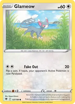 Glameow card from Astral Radiance, number 127/189