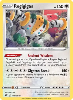 Regigigas card from Astral Radiance, number 130/189