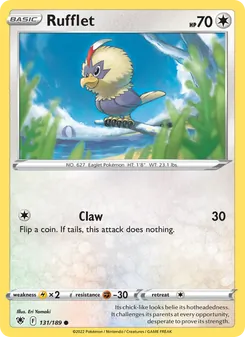 Rufflet card from Astral Radiance, number 131/189