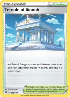 Temple of Sinnoh card from Astral Radiance, number 155/189
