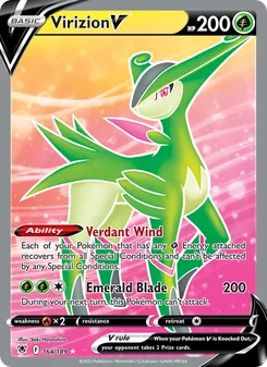 Virizion V card from Astral Radiance, number 164/189