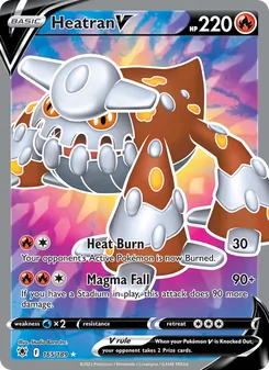 Heatran V card from Astral Radiance, number 165/189