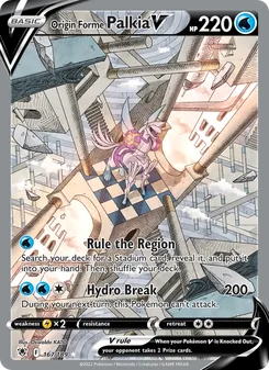 Origin Forme Palkia V card from Astral Radiance, number 167/189